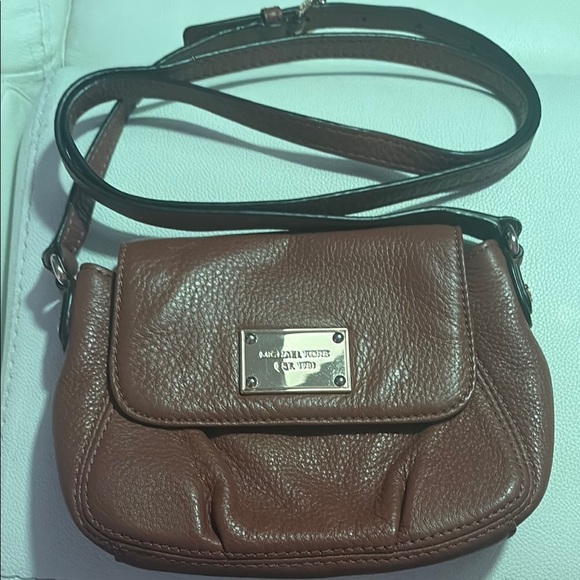 Michael Kors Small Brown Pebbled Leather Crossbody Bag - Picture 11 of 12